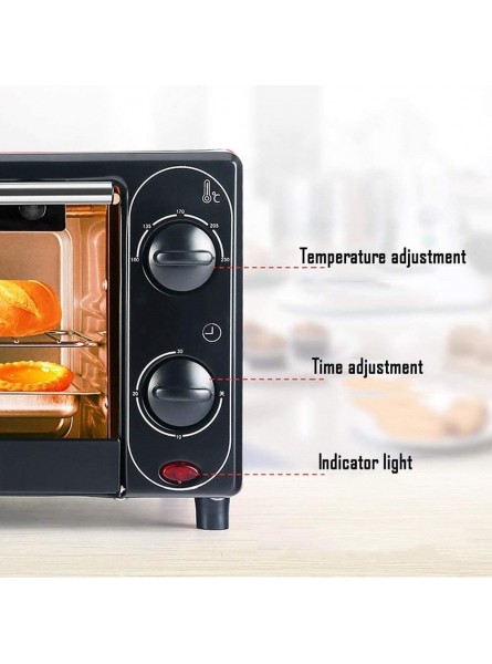 1200W Multifunctional Mini Baking Automatic Desktop Electric Oven， Stainless Steel And Transparent Glass Door， Fast And Even Baking， Easy To Clean Useful - RSXB8R4M
