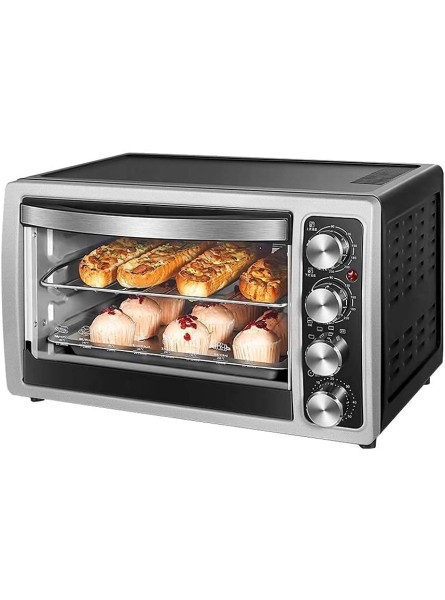 BNFD Mini 30L Electric Oven with Precision Temperature Control 0-230°C and 0-60min Timing 360°Rotating Roasting 1500W Double-Function Multi-Function Rotating Fork Independent Temperature C - NXZHTBVX
