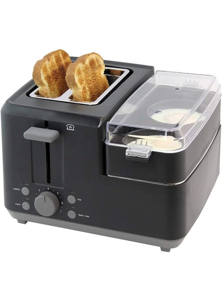 CHENGWENJIE Breakfast Station Wide Slot Toaster With Removable Crumb Includes Meat And Vegetable Warming Tray With Egg Cooker And Poacher， Black Useful - FADDXQVG