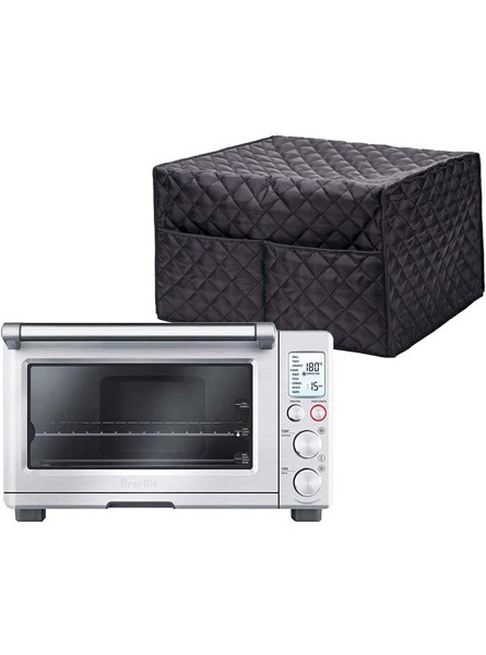 Convection Toaster Oven Cover ZEENEEK Smart Oven Dustproof Cover Large Size Cotton Quilted Kitchen Appliance Protector Storage Bag With 2 Accessary Pockets Machine Washable - UEGUR7BO