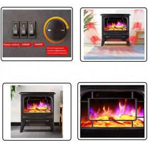Free Standing Electric Fireplace Electric Fireplace 1000W 2000W Household Electric Heating Fast Hot Roasting Oven Energy Saving Electric Heater Small Living Room Large Area Fast Heating Ener Useful - RQEG5IP3