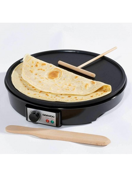 Electric Pancake Crepe Maker Set Kit With 3 Ready To Mix Flavoured Ingredients Set Complete Pancake Making Kit Non Stick Hot Plate 1000W T Stick Inc - PLGEXN5I
