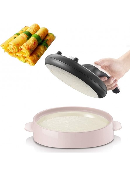 QJJML Electric Crepe Maker,Baking Pan Chinese Spring Roll Frying Machine Pancake Pizza Griddle Non-stick Pie Cooker Plate With Batter Pot - BAYMG7VX