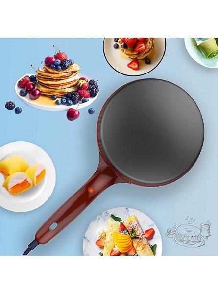 ZYFXZ Crepe Makers Handheld Pancake Maker | Electric Crepe Maker,20CM Food Grade Non-stick Coating,Red 220v 800w Kitchen Frying Pan | Easy Use Easy To Clean Color : Red - BXRUYJIE