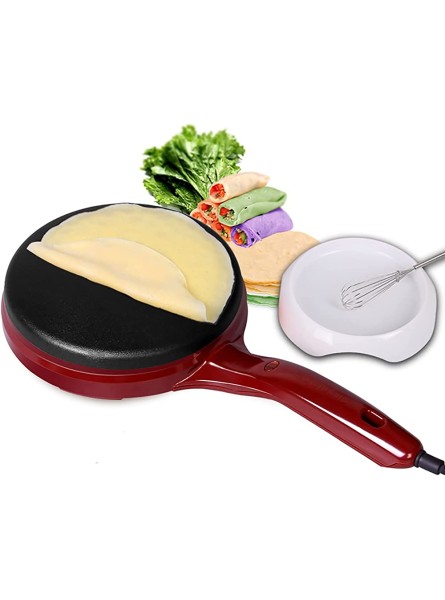 ZYFXZ Crepe Makers Handheld Pancake Maker | Electric Crepe Maker,20CM Food Grade Non-stick Coating,Red 220v 800w Kitchen Frying Pan | Easy Use Easy To Clean Color : Red - BXRUYJIE
