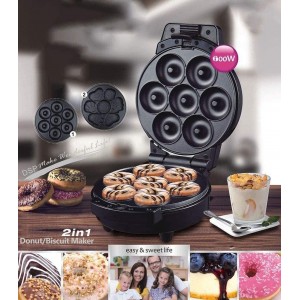 KELITINAus Mini Donut Maker,Electric Appliance Hine to Mold Little Doughnuts Using Batter,Mix-Bake Chocolate Glazed and More Flavors - ERTWMGHJ