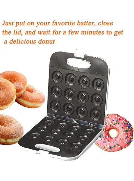 Kitchen Helper Mini Donut Maker Home Dessert Breakfast Machine Double-Sided Heating Automatic Baking Tool Make 12 at A Time - NGFY2PT4