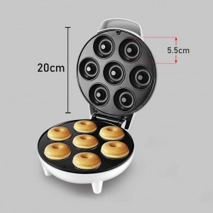 LCZ Home doughnut machine breakfast machine round cake machine light food machine,7 Hole Donut Nonstick Hot Plates Household Baking DIY - QHKJA6J2