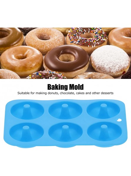 Luroze Donut Pan High Temperature At 220℃ and 6‑grids Doughnut Donut Maker for Birthday Gifts for Making Doughnutsblue - AXPCXK1V