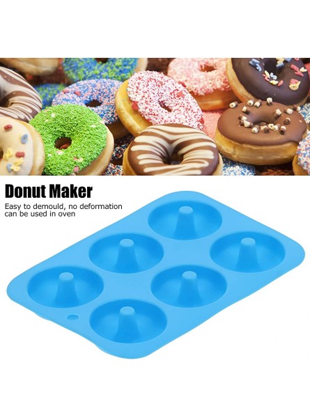 Luroze Donut Pan High Temperature At 220℃ and 6‑grids Doughnut Donut Maker for Birthday Gifts for Making Doughnutsblue - AXPCXK1V