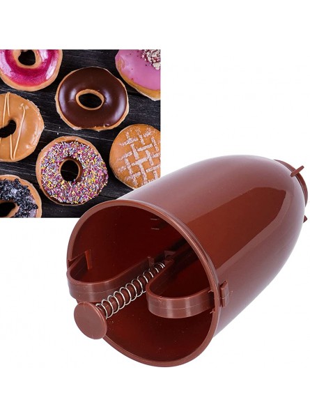 minifinker Donut Maker Easy To Demould Donut Press Mold with Compression Spring for Pancakes and Waffles for Household KitchensBrown - MLGI5SSB