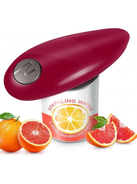 Can Opener Electric Restaurant Can Opener Electric Kitchen Can Opener Automatic Can Tin Opener with One Touch Switch Hand Free Can Opener Regular and Smooth Lid Chef’s Best Choice Red - ZOQJABPU