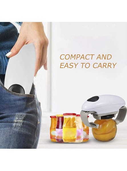 Deror Electric Jar Opener 2 Ears Shaped Battery Powered Automatic Can Opener with Black Button - SERBANQU