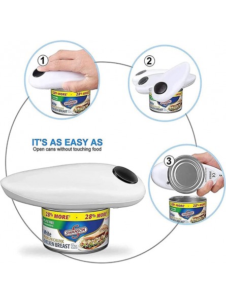 Terlna Electric can openers for kitchen,electric can opener,can opener smooth edge,safety can opener,can openers prime for seniors with arthritisColor:White - VLQXEPAJ