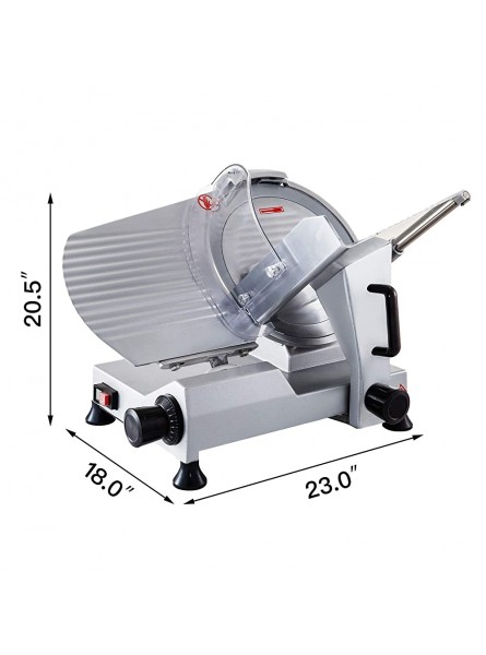 BuoQua Semi-Auto Electric Meat Slicer 12 Inch Blade Food Slicer Deli Slicer 250W Meat Cutting Machine Meat Slicers for Home Kitchen Use - MYJZP26N