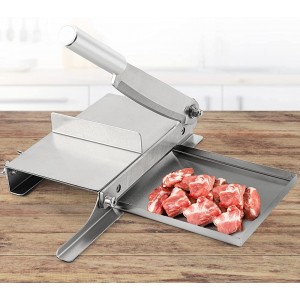 CGOLDENWALL Manual Ribs Meat Slicer Household Stainless Steel Bone Cutting Slicing Machine Chicken Lamb Chops Ribs Herb Pastry Cutter for Home Cooking - LZVEK6SK