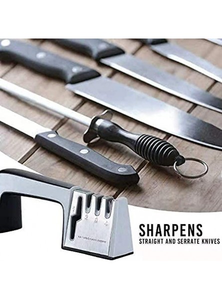 KELITINAus Knife Sharpener Kitchen Professional 4 in 1 Knife Sharpening Tool Chef's Choice Diamond Ceramic Steel Scissor Sharpener Knives - CRTPM0VY