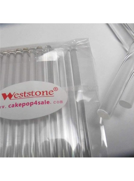 Weststone Reusable 50pcs clear Acrylic sticks for cake pop lollipop candy or cake topper - FCZBGONQ