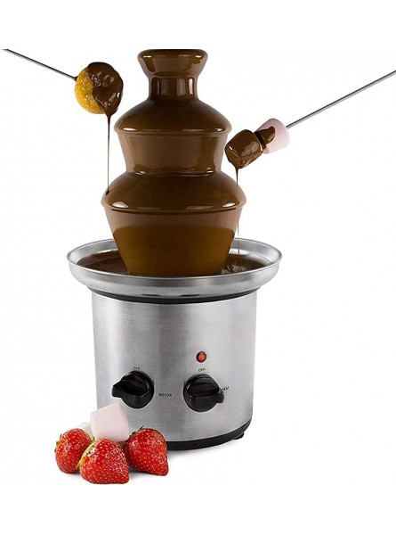 Chocolate Fountain Machine for Kids Electric Chocolate Fountain 3-Tiers Stainless Steel with Adjustable Motor Great for Parties Weddings - BBDZGU5B