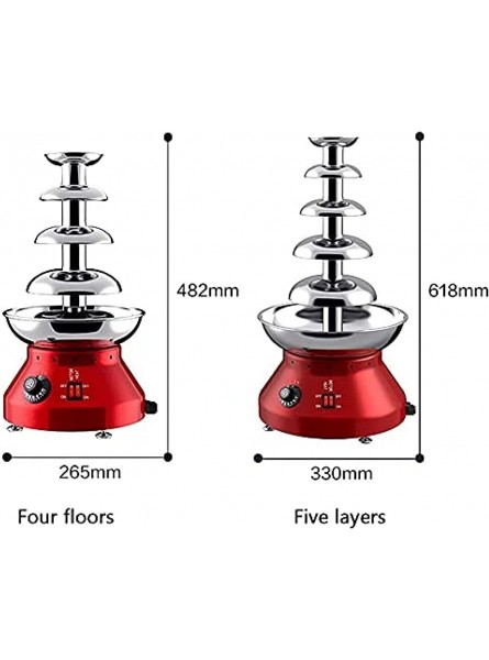 Chocolate Waterfall Stove Commercial Buffet Dinner Party Waterfall Stainless Steel Four-Layer Five-Layer Chocolate Fountain Machine,4,superiorquality - SCXMGRKH