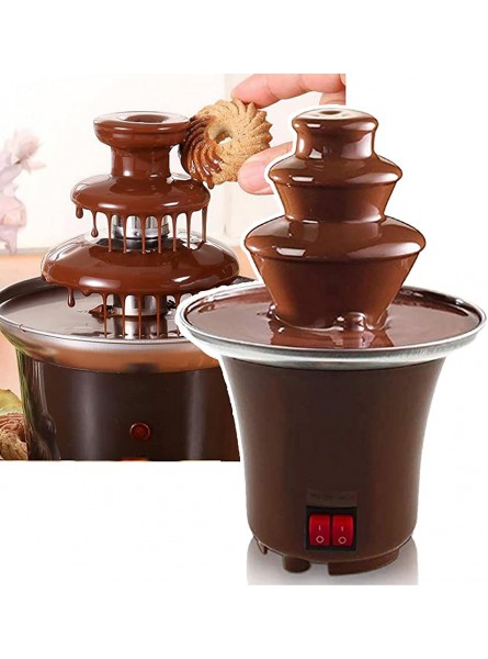 Electric Chocolate Fountain Machine 3 Tier Chocolate Diy Waterfall Fondue,Mini Chocolate Melting Fountain Machine,Restaurant Buffet Coffee Shop Heating Chocolate Machine - PBEQ15X4
