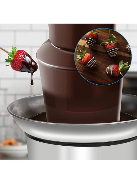 Electric Chocolate Fountain Machine 4 Tier Chocolate Diy Waterfall Fondue,170W Candy And Cheese Dip Machine,Suitable For Weddings Birthdays Parties - EQJVG6J7