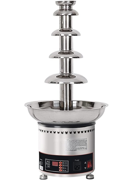 KELUNIS 141-Ounce Chocolate Fondue Fountain Stainless Steel Cascading Fountain Easy to Assemble 5 Tiers Perfect for Chocolate Cheese BBQ Sauce Ranch Liqueurs - DNOLX39H