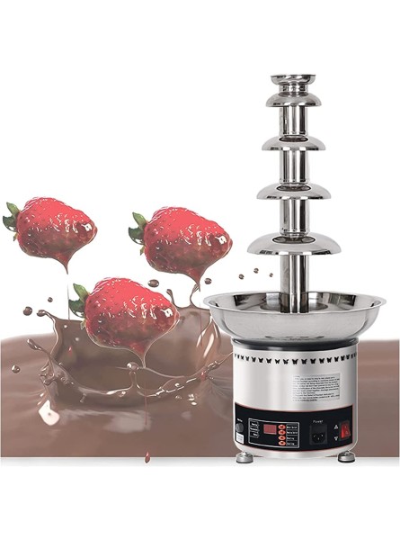 KELUNIS 5-Tier Chocolate Fountain Large Fondue Sets Adjustable Temperature Electric Chocolate Fountain Machine for Party Wedding and Birthday - NJOYNMDQ