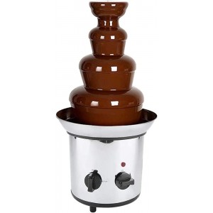 WREEE 4 Tiers Chocolate Fountain Electric Chocolate Melting Machine Fondue Fountain - ASYIGBRS