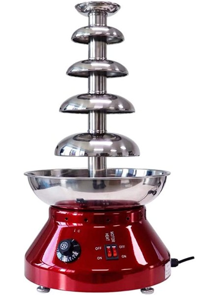 WREEE Commercial Chocolate Fountain Machine 4 5 Tiers Large Capacity Adjustable Temperature Chocolate Waterfall Machine,5 Tiers - JEBABNVY