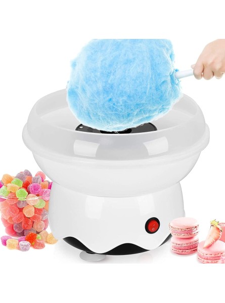 Candy Floss Machine Maker Automatic Cotton Candy Machine Homemade Quick Heating Machine for Kids Parties White - XQHB4YBY