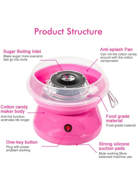 Cotton Candy Floss Maker Machine Automatic Cotton Candy Machine Candy Floss Machine Cotton Candy Maker Gadgetry Cotton Candy Makers DIY Home Children Party Gift - ASJX3G4O