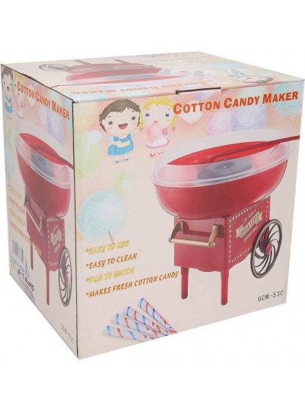 Cotton Candy Machine Vintage Cart Shape Cotton Candy Machine Cotton Candy Floss Machine Children DIY Home Made Candy Floss Maker Tool for Birthday Family Party UK Plug - FZXNMH67