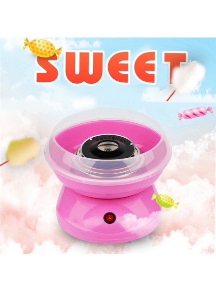Electric DIY Sweet Cotton Candy Maker Marshmallow Machine Mini Portable Cotton Sugar Floss Machine for Kids pink - DEOUPQ5V