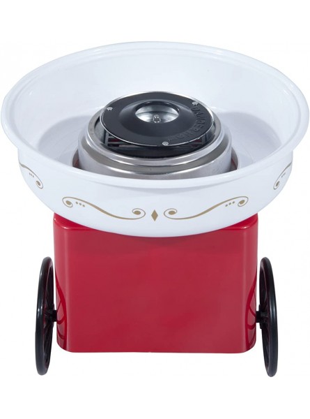 HOMCOM Electric Cotton Candy Maker Candy Floss Machine Cart Kitchen DIY 450W Red - INVKYMM2
