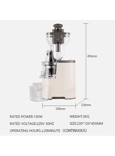 Juice Residue Separation Juice Machine 78Mm 3” Feed Chute Spiral Extrusion 97% Pure Juice Rate Reverse Design for Pomegranate Celery,DoubleFilter - XWHVY8GR