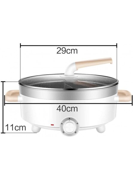 DYXYH Dual Sided Electric Hot Pot with Divider Shaba Shabu Non-Stick， Multi-Function Electric Heating Electric Cooker Electric Wok Integrated Cooking - VATIJNI2