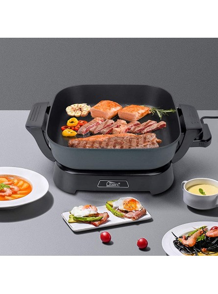 Electric Hot Pots Uten Multi Function Electric Cooker Pan with Glass Lid Integrated Kitchen Pot Electric Barbecue Grill - OPMF1B8N