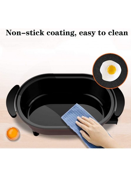 JTJxop Electric Skillet Pan with Lid Multi-Function Electric Hot Pot Non-Stick Coating Easy To Clean 1355 Watts Power Temperature Control 2.7L - RVOVJXUH