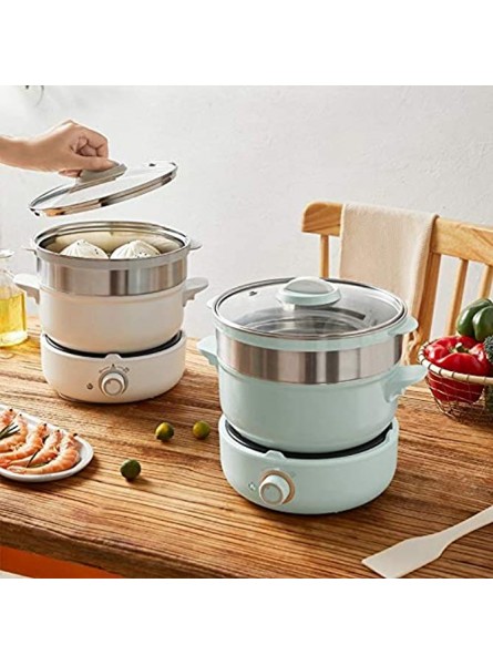 Zcm Multi-Function Electric Skillet 2.5L 2 Layers Food Steamer Multifunction Meal Cooking Pot Electric Cooker Heating Pan Electric Cooking Pot Machine Hotpot Capacity : 2.5L Color : With steamer - IYCOO286