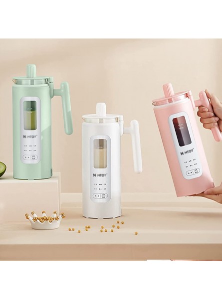 Soy Milk Maker Mini soymilk machine wall breaking machine household small heating automatic portable filter-free Portable Soup Maker Color : Green Size : 30x10x10cm - RYDBGFG7