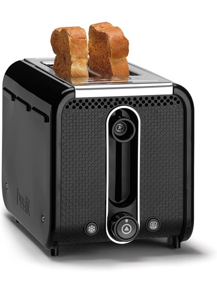 Dualit 2 Slice Studio Toaster | Black with Polished Trim | Reheat and Defrost Settings – Multiple levels of Browning Control | Matching Studio Kettle Available | 26410 - JDWO8GJH