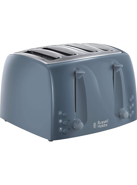 Russell Hobbs 21654 Textures 4 Slice Toaster with Frozen Cancel and Reheat Settings Grey - YEPNT3GS