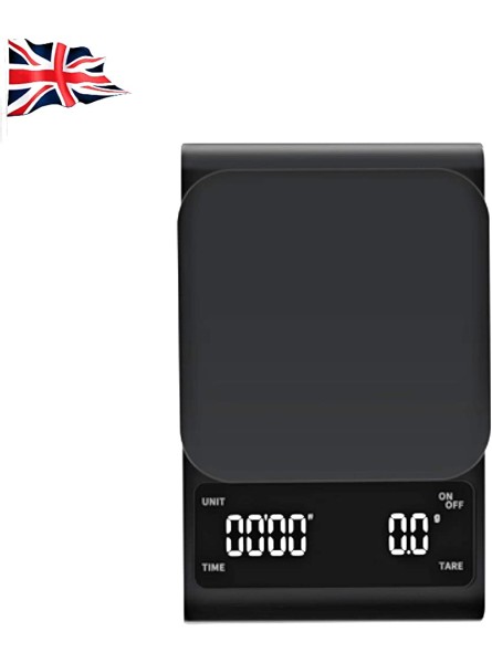 EF UK Professional Coffee and Kitchen Scale with Timer for Monitoring Weight and time. Digital Scale with Timer Electric Kitchen Scale Food Scale Multifunctional Scale - AQZBIN8R