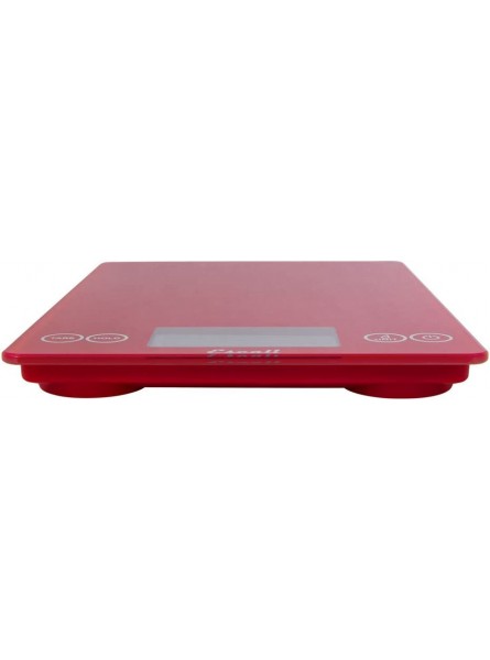 Escali Arti Glass Food Scale Digital Countertop Kitchen Baking and Cooking Scale with Nutrition and Calorie Counter 15-Pound Capacity 9 x 6.5 x .75 Rio Red - OFYED3OJ