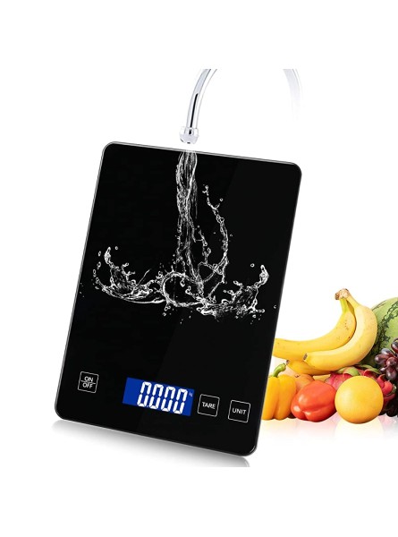 HDCooL Digital Kitchen Weigh Scales LCD Display Food Scale with Waterproof Tempered Glass 5kg  11lb Baking Electric Food Weighing Scales for Kitchen Ingredients Jewellery Drug Coffee - ITLEDAO9