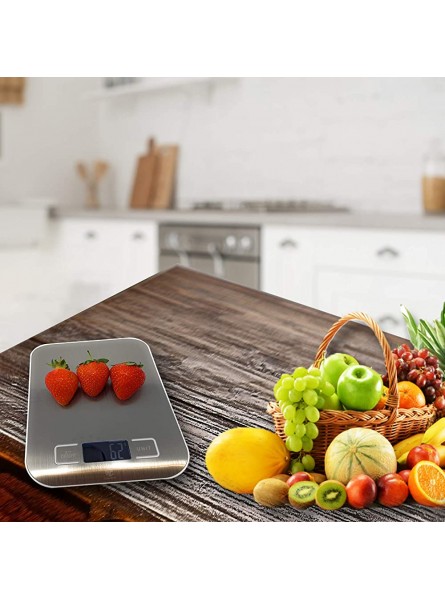 Kitchen Scales MSC Digital Electronic Coffee Weighing Scale for Cooking Baking High-Precision Food Jewelry Weight Scales LCD Display Multifunctional Tare Feature Stainless Steel 5kg-AAA - IIKQN0N2
