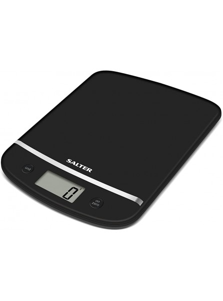 Salter 1056 BKDR Aquatronic Digital Kitchen Scales Large Easy to Read LCD Display Add & Weigh Function Measures Liquids and Fluids Slimline Design for Compact Storage 5 Kg Capacity Black - IWNVDJDH