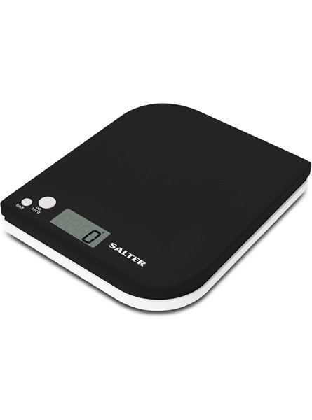 Salter 1177 BKWHDR Leaf Electronic Kitchen Scale Baking & Cooking Food Scales Add & Weigh Zero Function Metric Imperial Max. Capacity 5 KG Measure Liquids in ml fl.oz 15 Year Guarantee Black - ZWQDPD3V