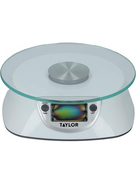 Taylor Digital Kitchen Food Scales with Glass Platform Highly Accurate with Tare Function and Precision Silver Weighs 5 kg 5,000 ml Capacity - VQBXQA7E